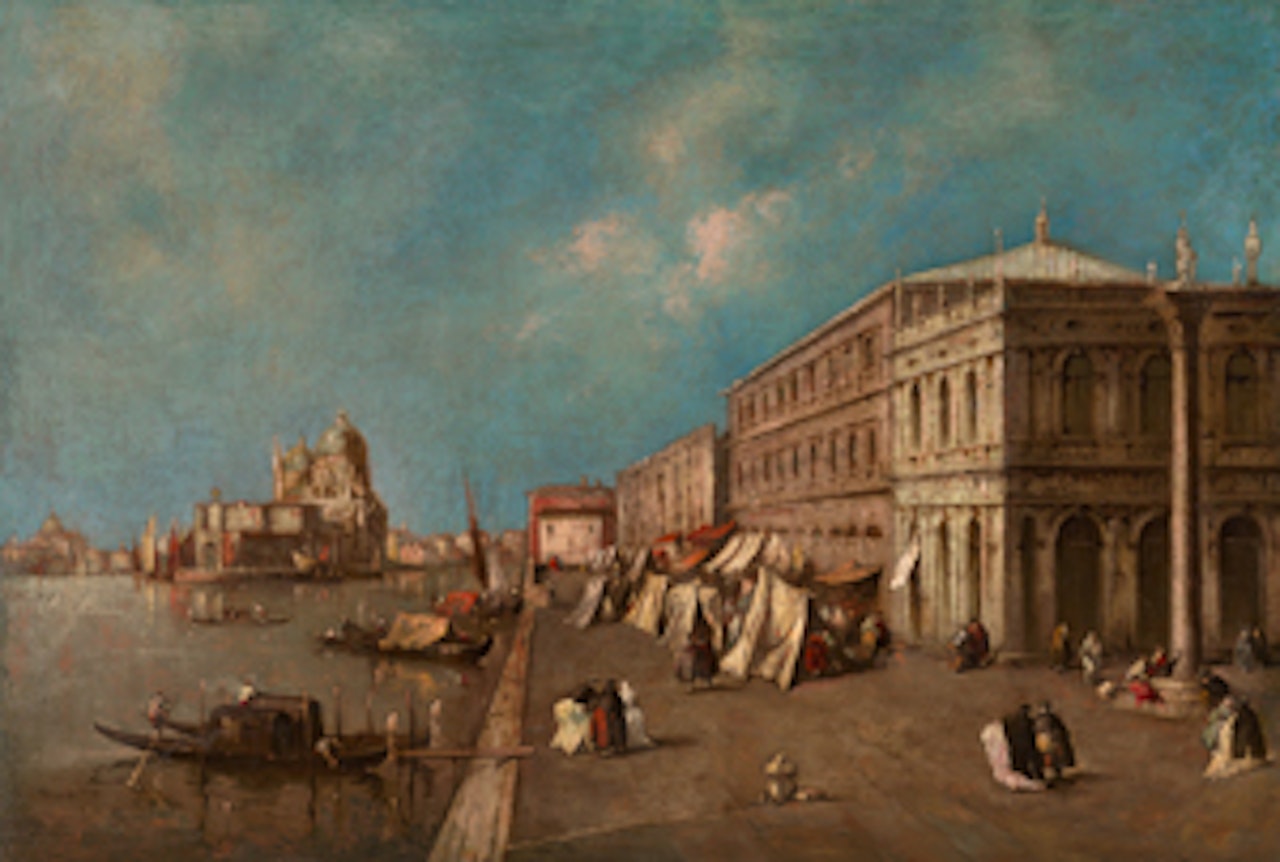 Venedig, der Molo mit Blick auf Santa Maria della Salute by Venetian School