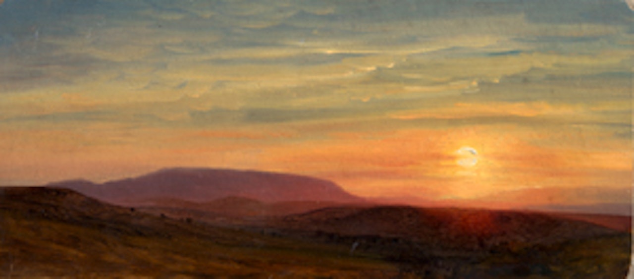 Weite Landschaft im Abendrot, 19. Jh. by German School