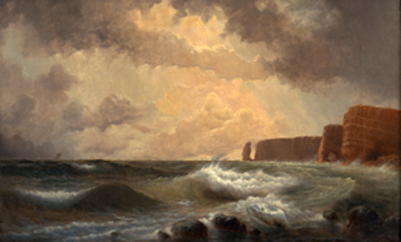Windgepeitschte See vor Helgoland, um 1840 by German School