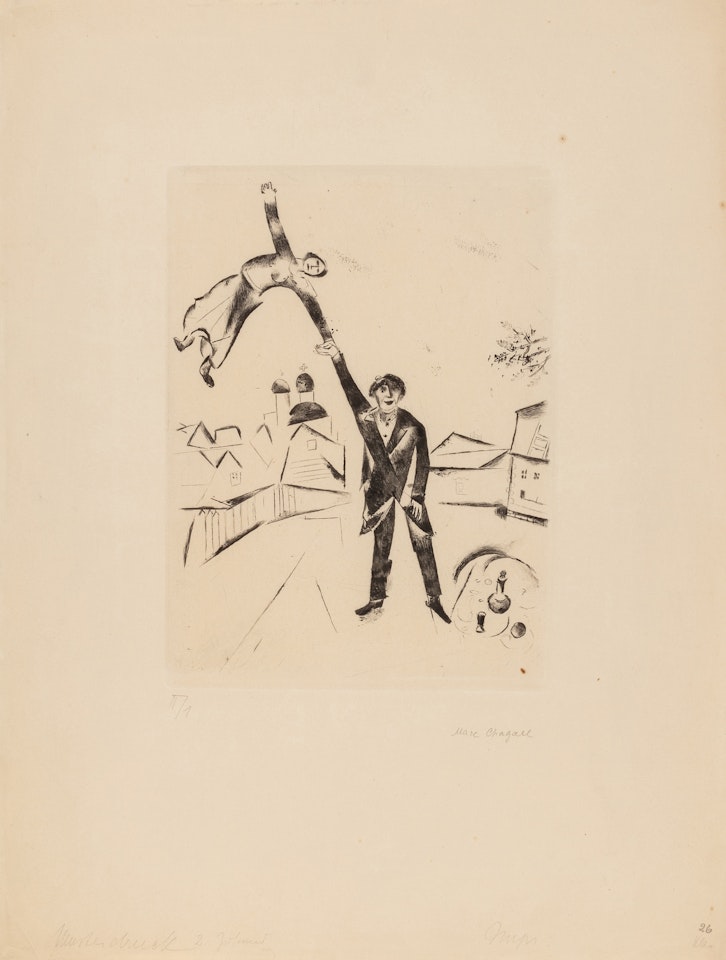 Der Spaziergang. I, de Mein Leben (La promenade, tiré de Ma vie) by Marc Chagall
