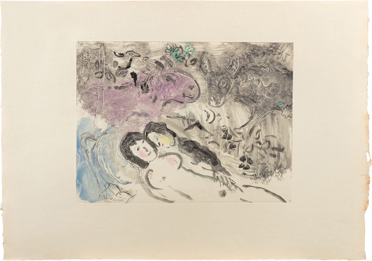 Le couple by Marc Chagall