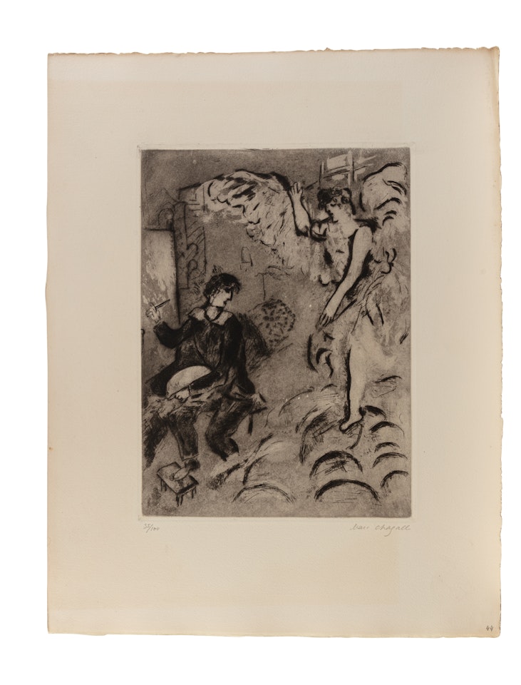 Die Erscheinung I (L"apparition de l"ange) by Marc Chagall