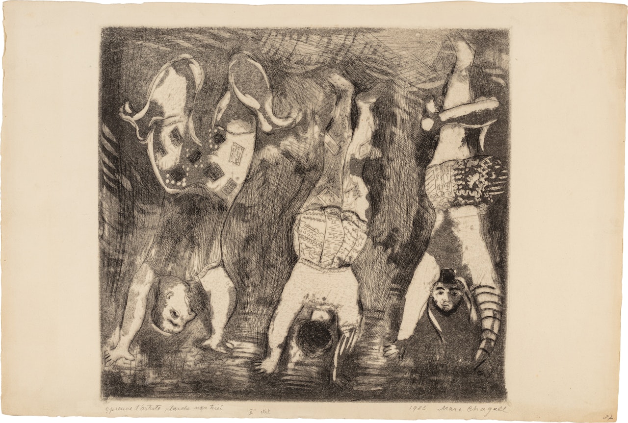 Drei Akrobaten (Les trois acrobates) by Marc Chagall
