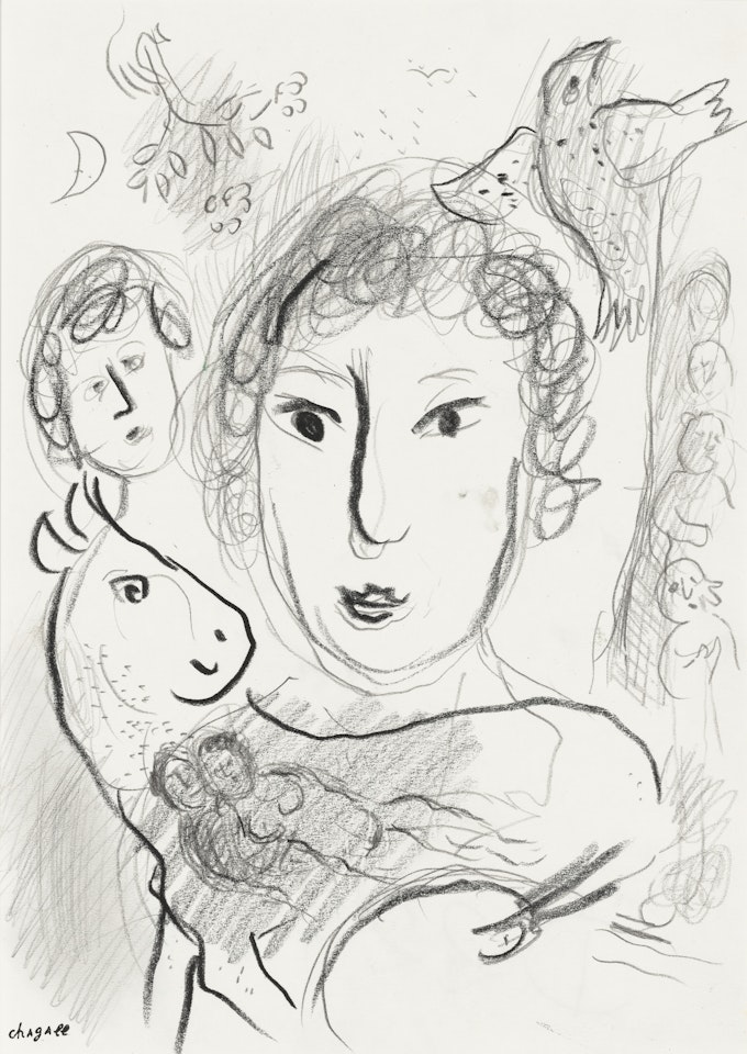 Étude autour de "Sortilège" (M. 678) by Marc Chagall