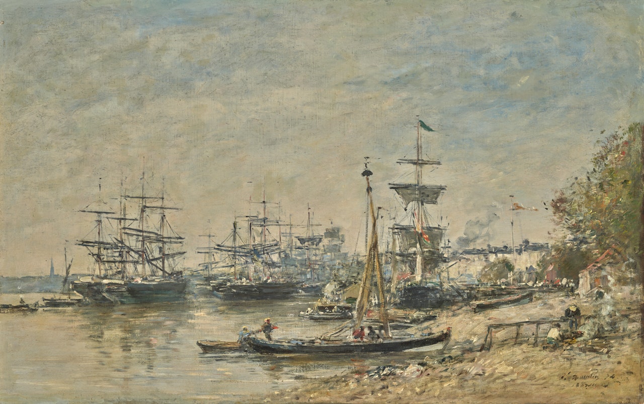 Bordeaux, le port by Eugène Boudin