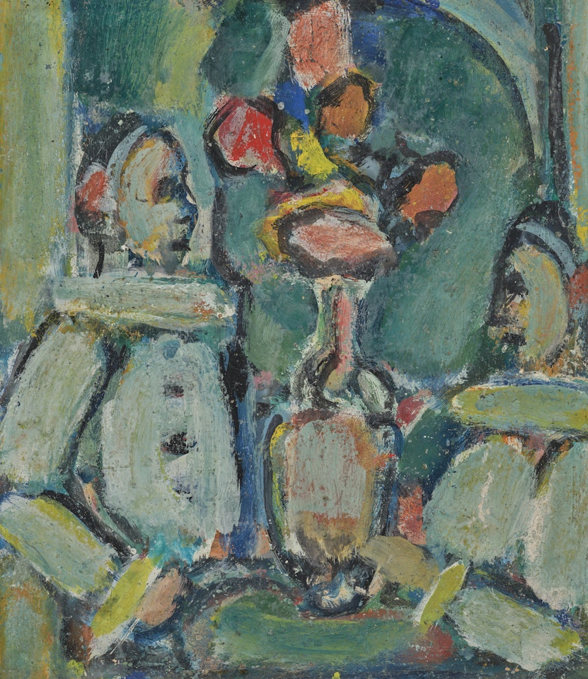 Pierrots au bouquet by Georges Rouault