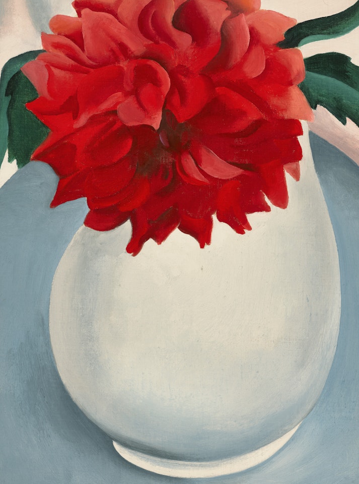 White Pitcher-Red Flower by Georgia O'Keeffe