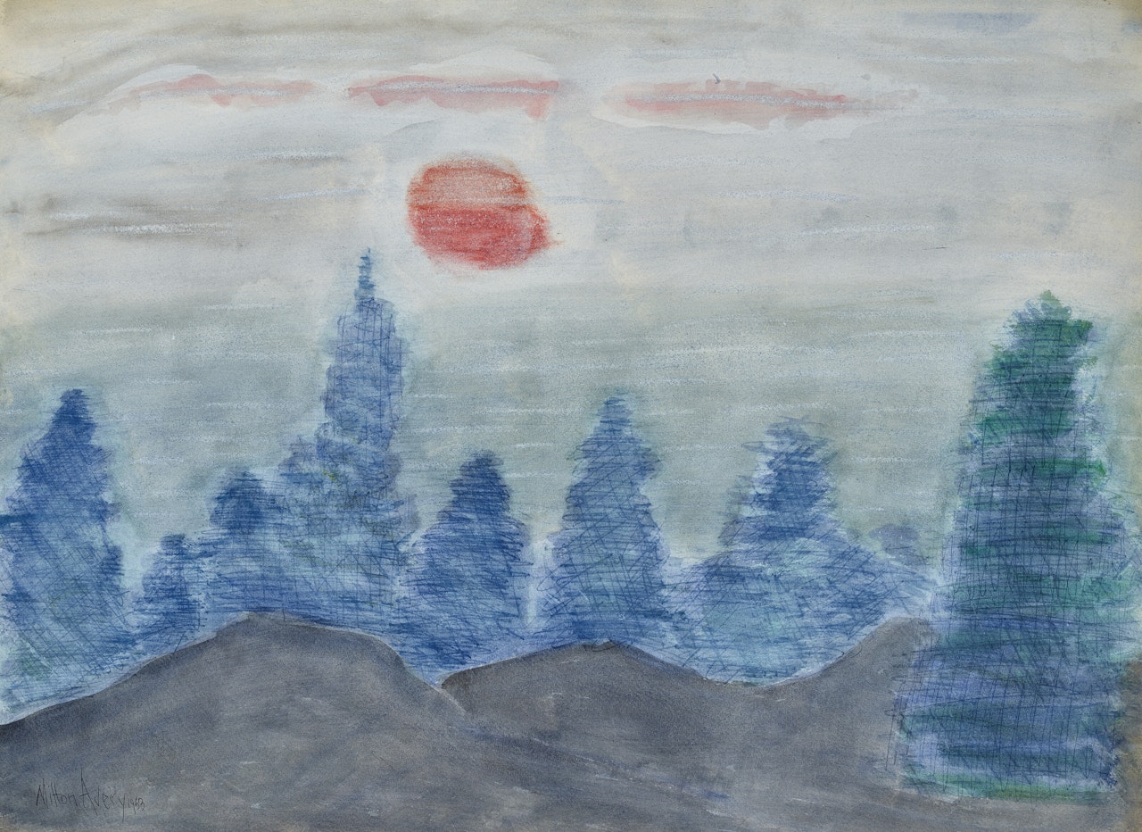 Sun Over Firs by Milton Avery