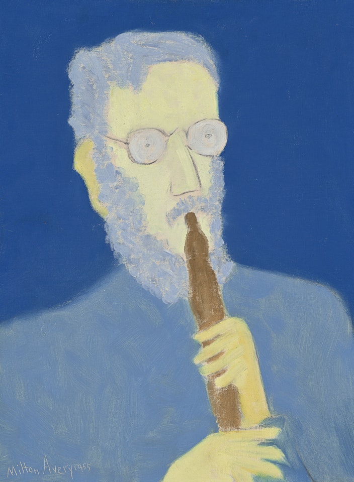 Bearded Recorder Player by Milton Avery