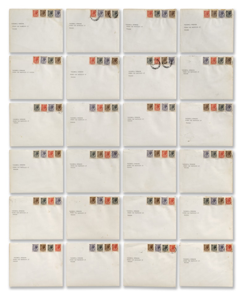 Lavoro postale (ventiquattro fiumi) by Alighiero Boetti
