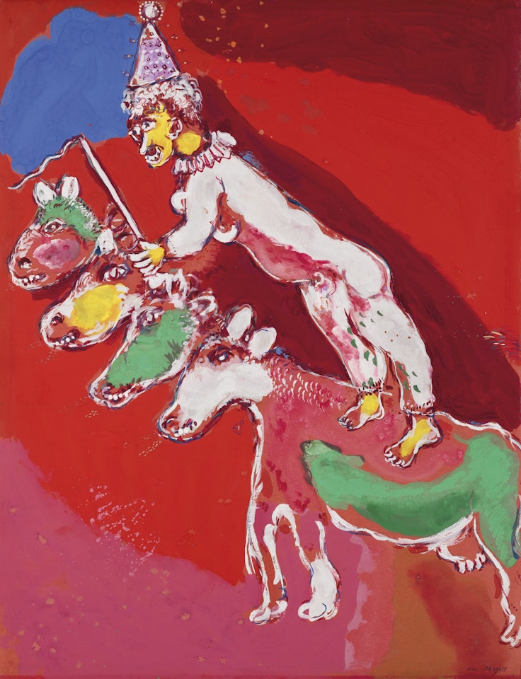 Les Quatre Têtes (cirque Vollard) by Marc Chagall