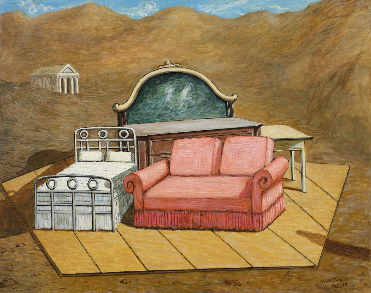 Mobili nella valle by Giorgio de Chirico