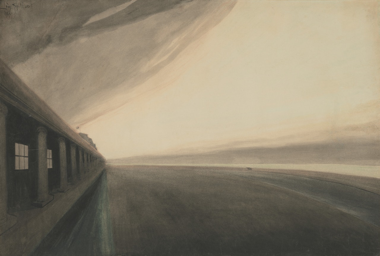 Galeries royales d"Ostende et plage, après l"orage by Léon Spilliaert