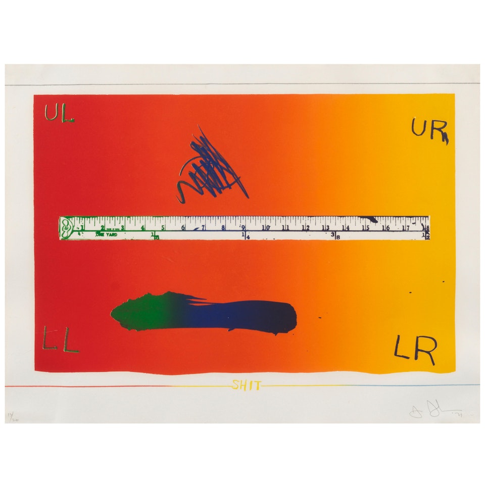 Untitled (Shit) (Field 145; Gemini 293) by Jasper Johns
