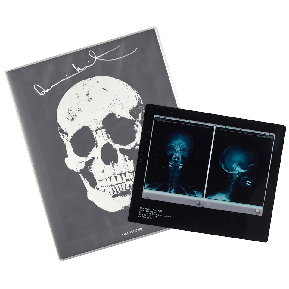 Self Potrait X-ray print; Poisons + Remedies Exhibition Catalogue by Damien Hirst