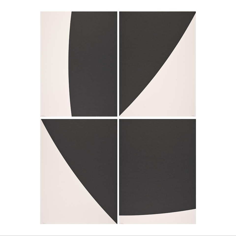 Four plates, from Un Coup de Dés Jamais N"Abolira Le Hasard (4 works) by Ellsworth Kelly