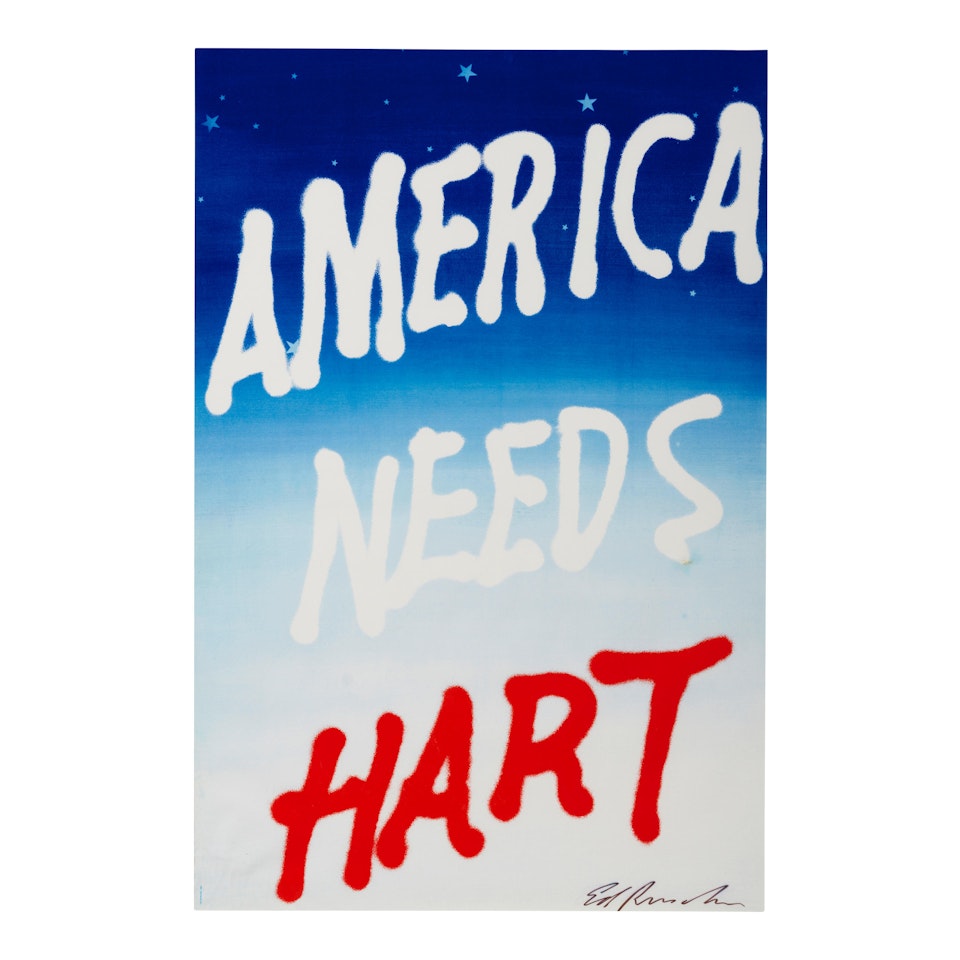 America Needs Hart (Engberg 49) by Ed Ruscha
