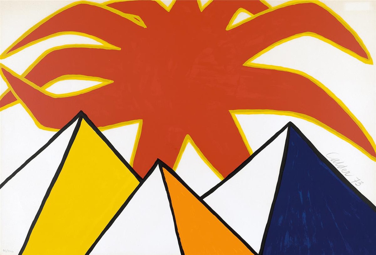 Pyramids and Sun by Alexander Calder