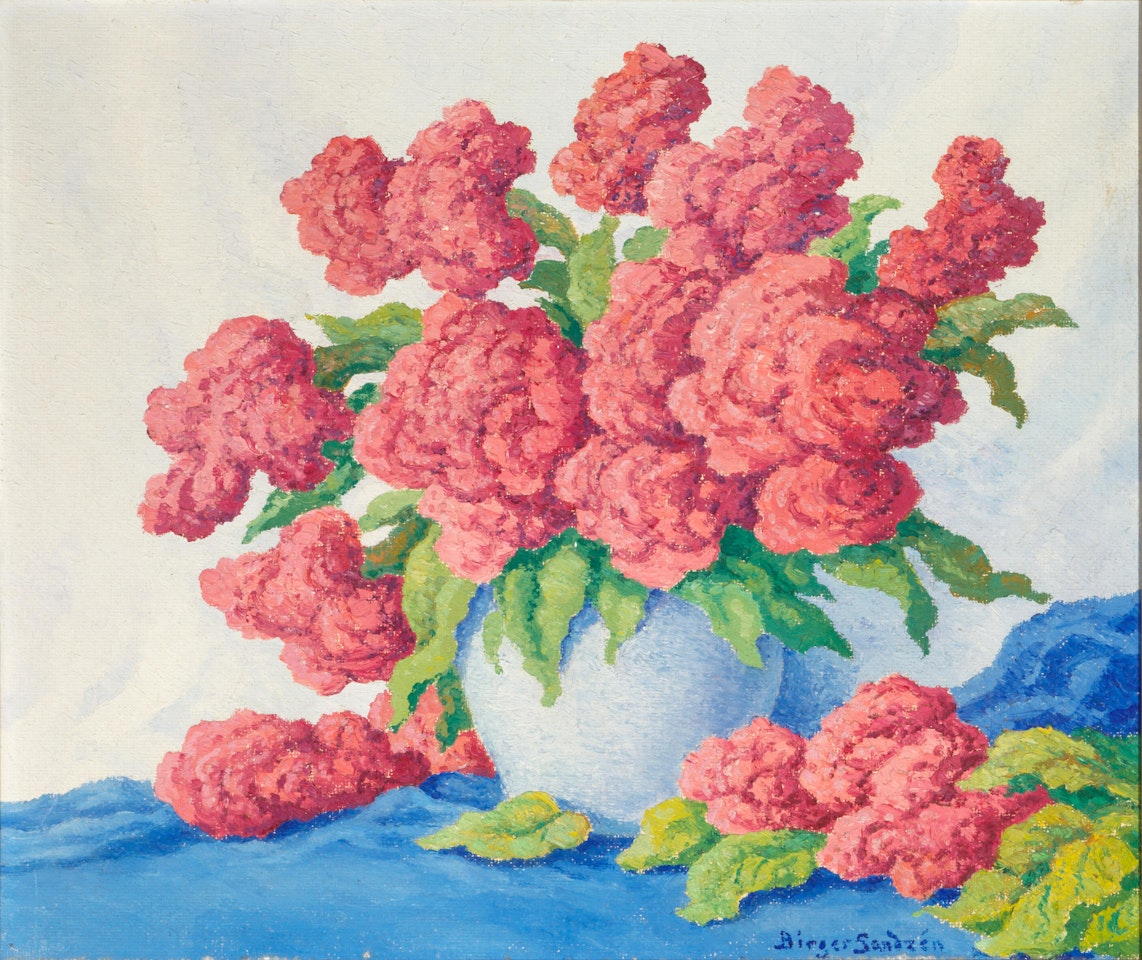 Still Life with Coxcombs by Birger Sandzen