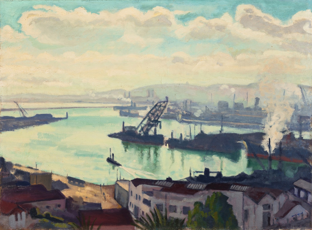 Fumées dans le port by Albert Marquet