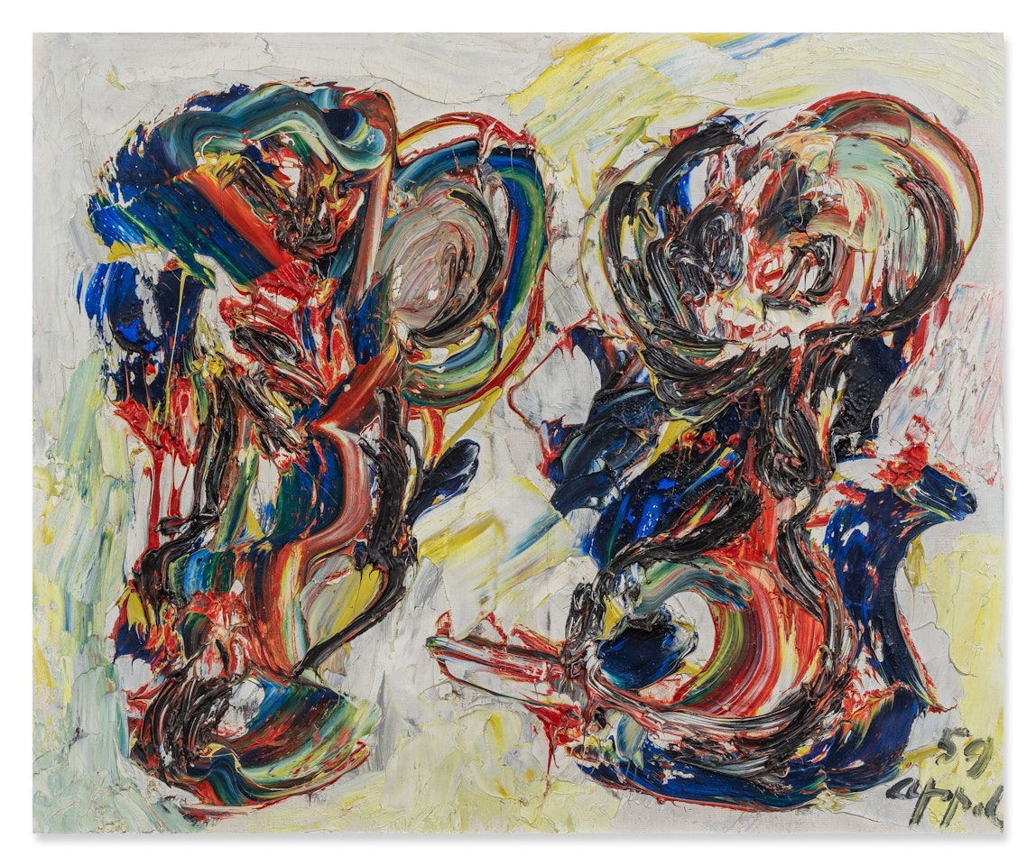 Deux personnages by Karel Appel