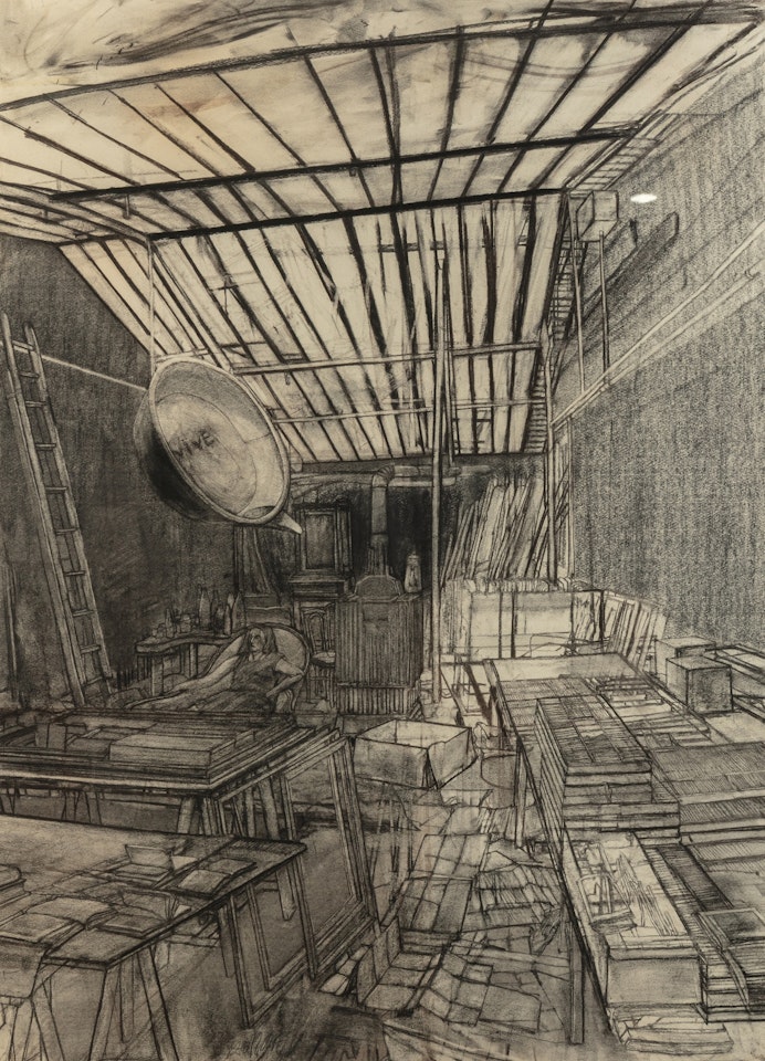 Modèle dans l"atelier, rue de Crussol by Sam Szafran