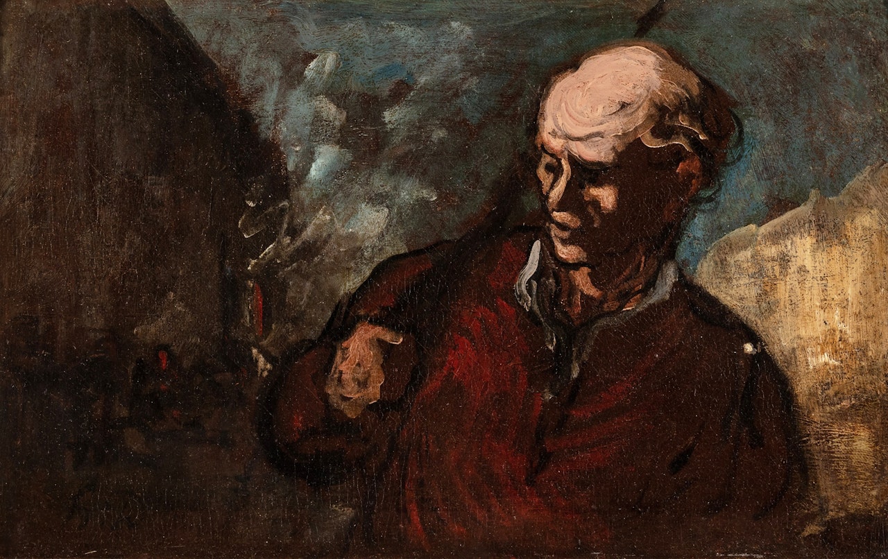 Le lutteur de Barricades by Honoré Daumier