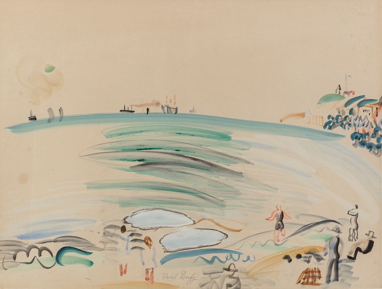 Bord de mer à Sainte-Adresse by Raoul Dufy