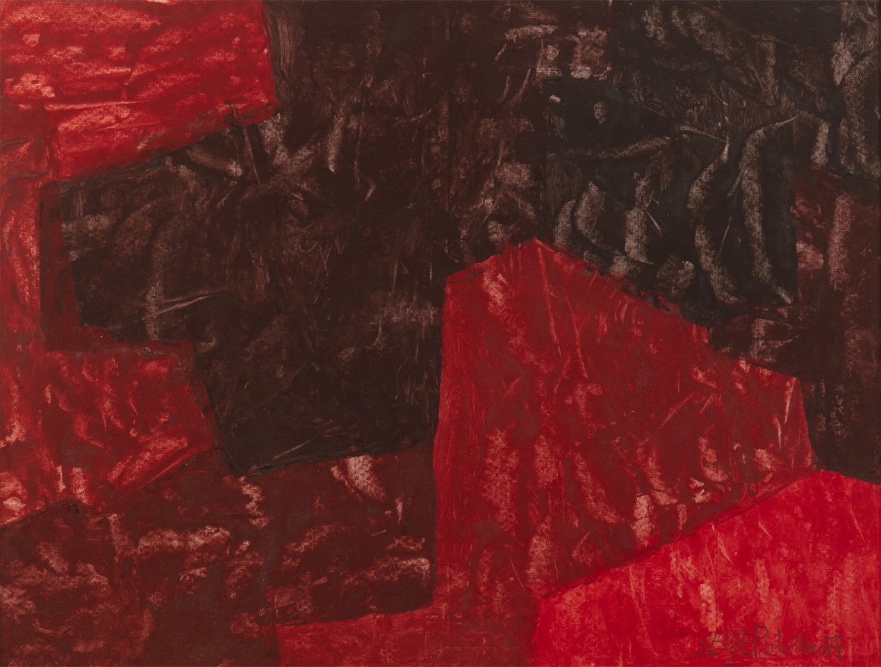 Composition Rouge et Noir by Serge Poliakoff