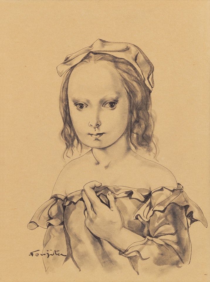 Portrait de Jeune Fille by Leonard Tsuguharu Foujita