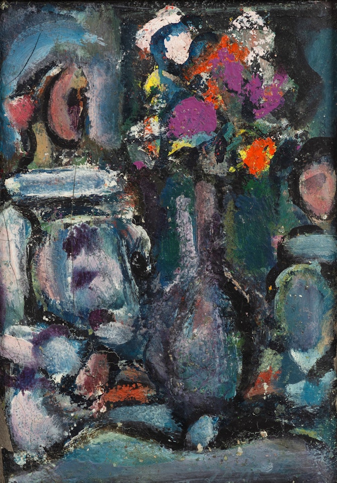 Pierrots au bouquet by Georges Rouault