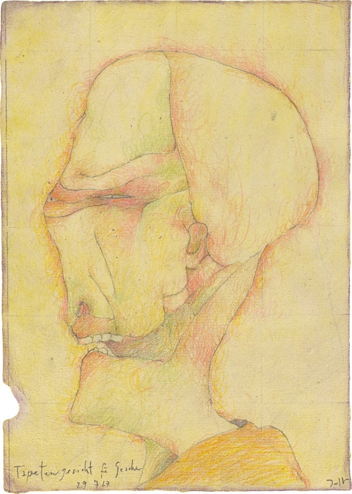 ”Tapetengesicht für Gesche” by Horst Janssen