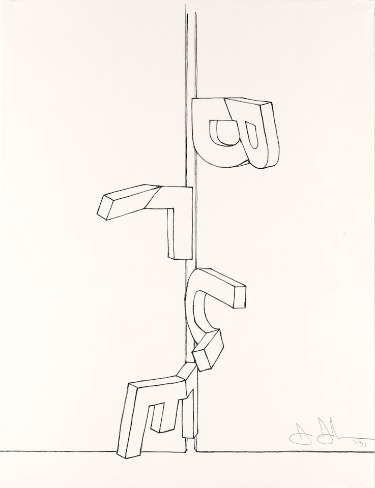Bent Blue by Jasper Johns