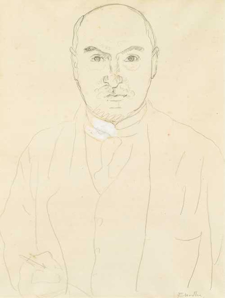Portrait study of Professor Oskar Beuttner by Ferdinand Hodler