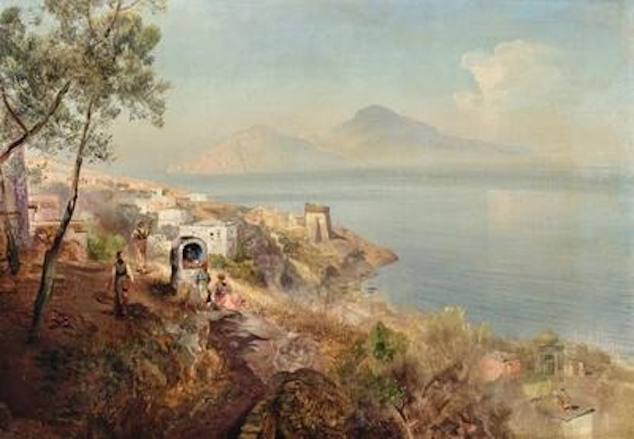 The Coast of Sorrento with a View of Capri by Oswald Achenbach