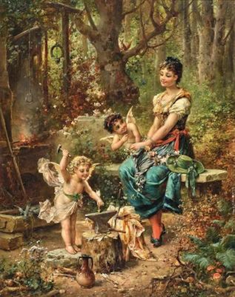 “Bei der Waldschmiede” (Cupid"s Arrows Being Forged) by Hans Zatzka