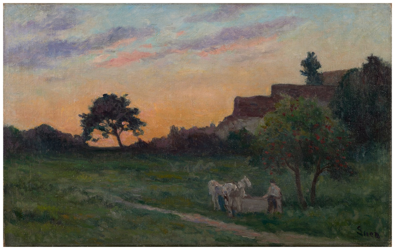 Rolleboise, crépuscule by Maximilien Luce