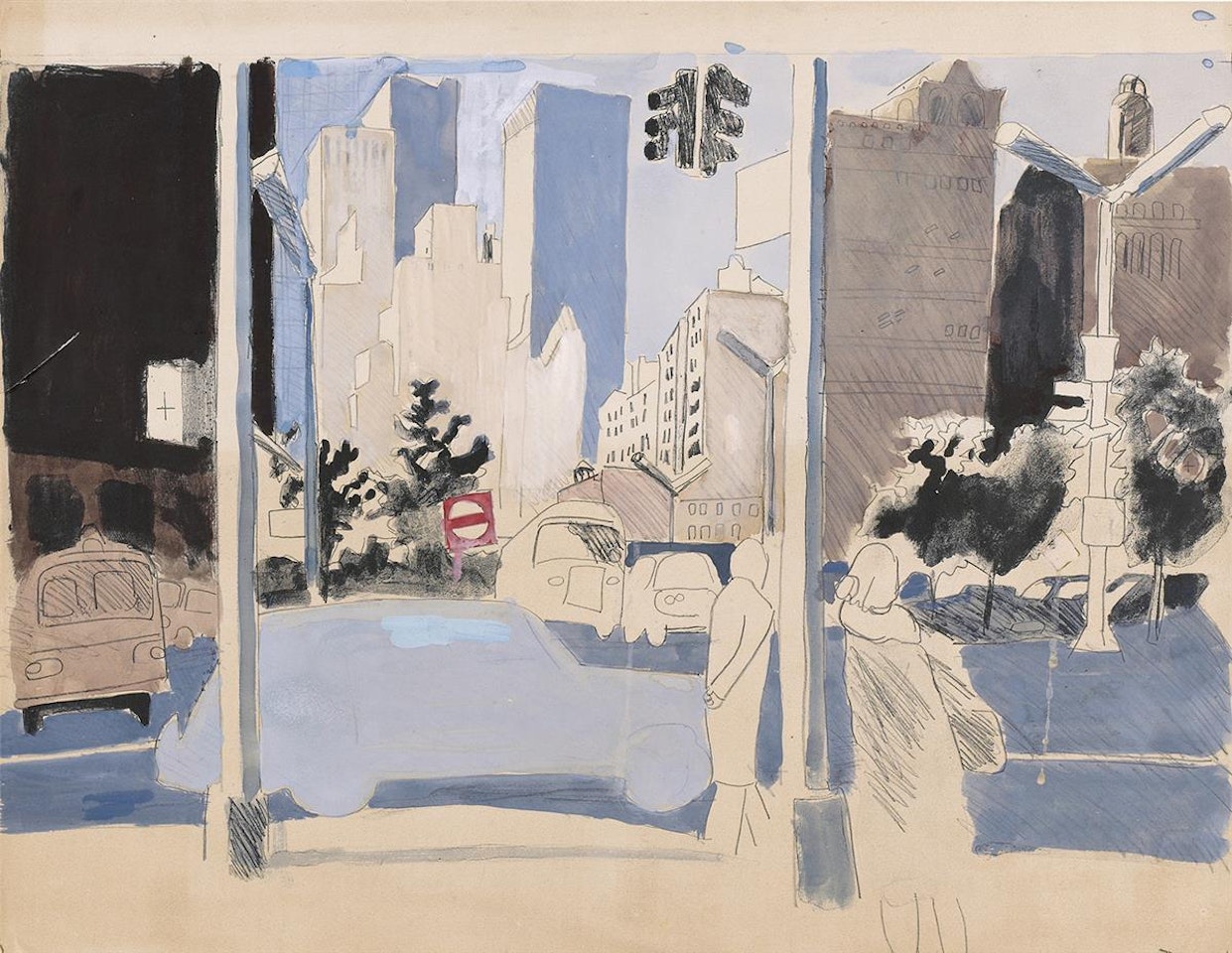 Street Scene by Fairfield Porter