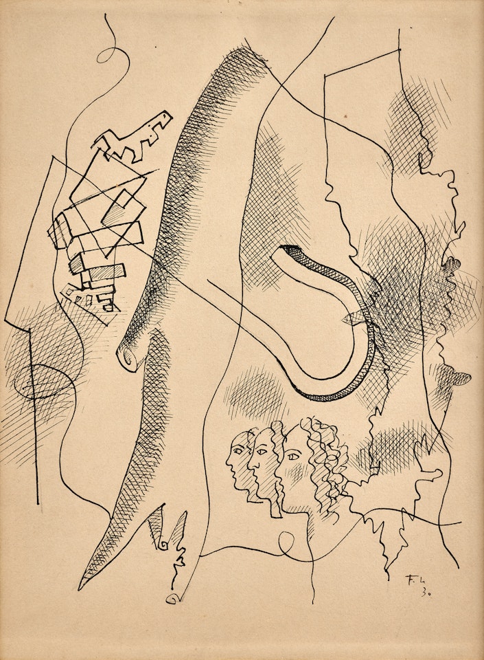 Composition aux trois visages by Fernand Leger