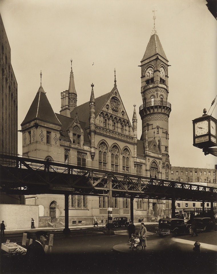 Jefferson Market Court, Southwest Corner, Sixth Avenue and West 10th Street. by Berenice Abbott
