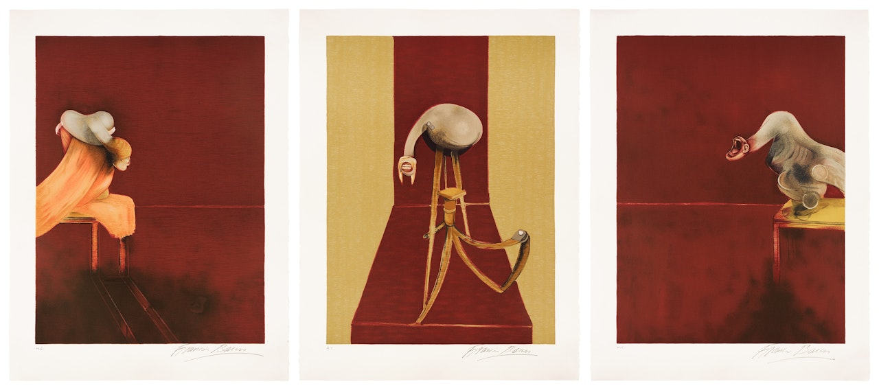 Deuxième version du triptyque 1944 (after, Second Version of the Triptych 1944) (S. 24, T. 25) by Francis Bacon