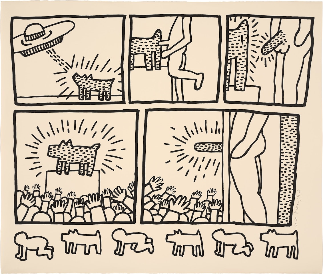 The Blueprint Drawings: plate 13 (L. p. 181) by Keith Haring