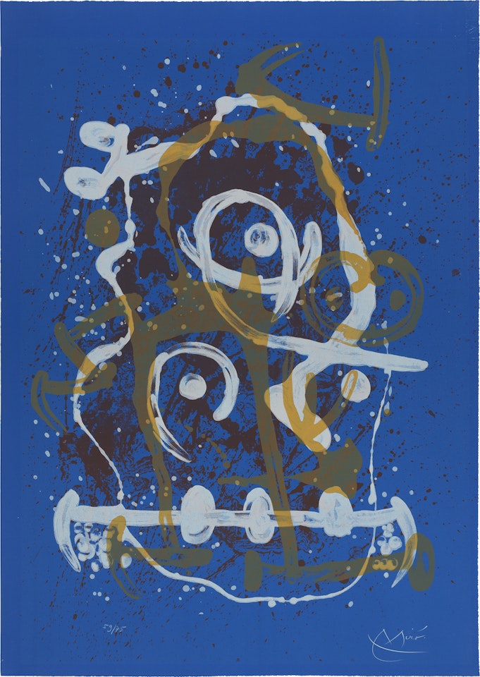 Horse-Ride - Blue Brown (M. 605) by Joan Miró