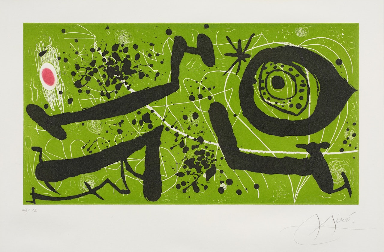 Picasso i els Reventos (Picasso and the Dreams): one plate (D. 588, see C. bks 176) by Joan Miró