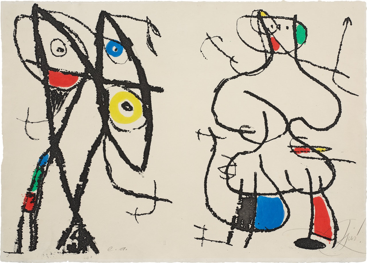 Le Courtisan grotesque (The Grotesque Courtier): one plate (D. 662, see C. bks 182) by Joan Miró