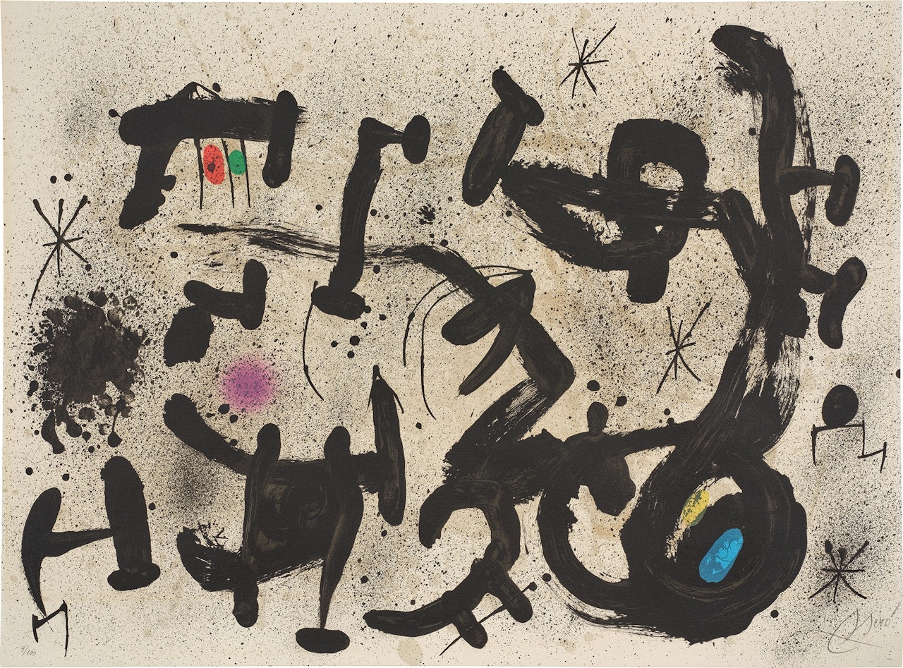 Homentage à Joan Prats (Tribute to Joan Prats): one plate (M. 1034, see C. bks 208) by Joan Miró