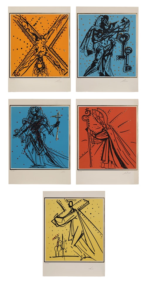 Knights of the Round Table: five plates (M. & L. 1504-1505; 1508-1510) by Salvador Dali