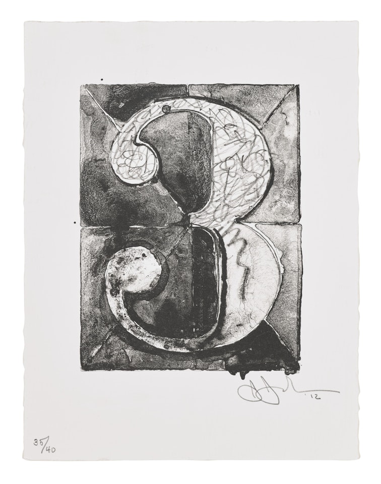 3, from 0-9 by Jasper Johns
