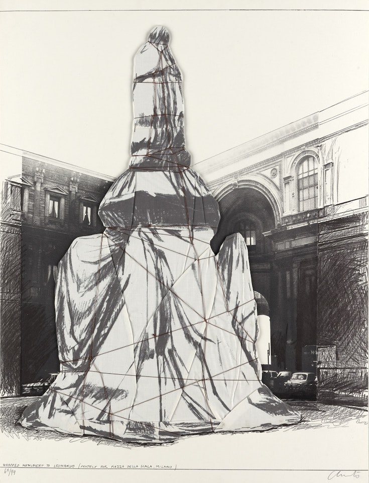 Wrapped Monument to Leonardo by Christo