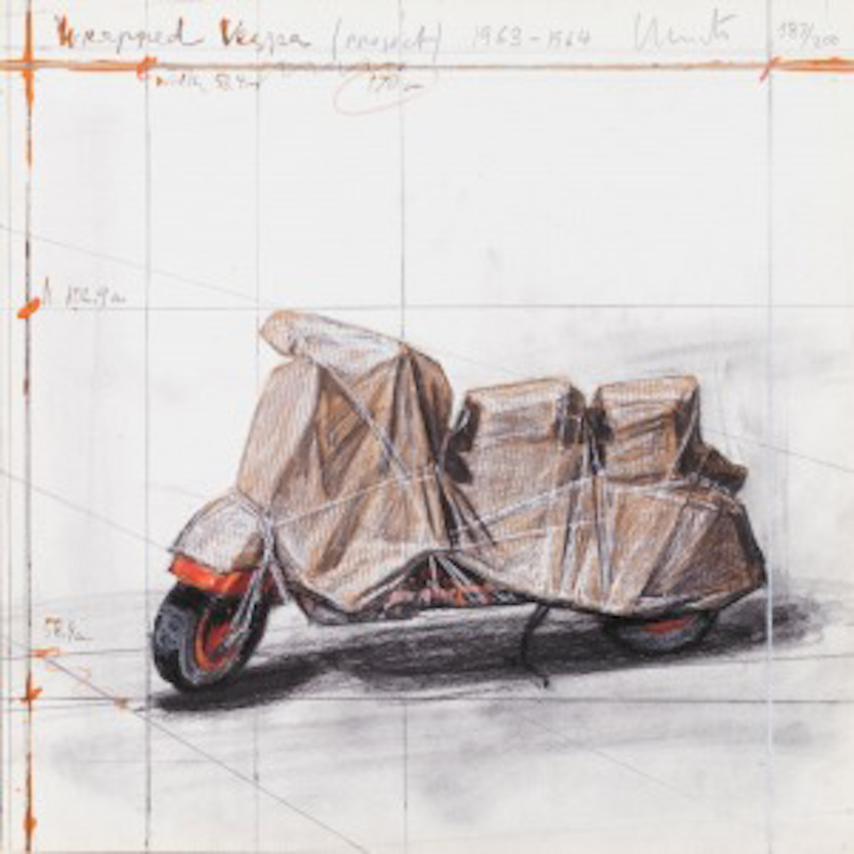 Wrapped Vespa, Project, 1963-64 (Schellmann 201) by Christo